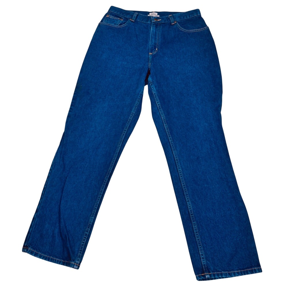L.L.Bean Orignal Relaxed Fit Jeans Women 14 MT Blue High Rise Denim Classic